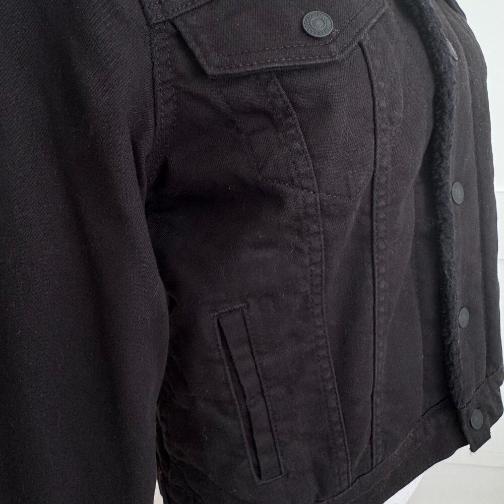 LEVI'S BNWT - Trucker black denim/sherpa jacket - size S - Picture 5 of 9